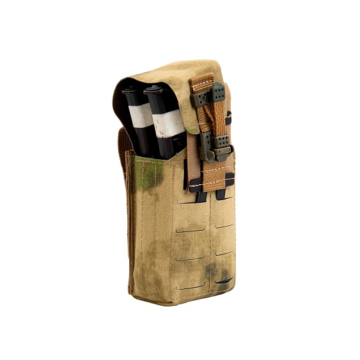 Подсумок автоматный жесткий 1-2  с клапаном (На что закрывать подсумок: Бесшумная застежка, Цвет: Атакс-ФГ)